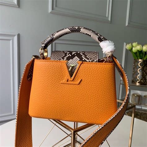 louis vuitton capucines orange|louis vuitton snakeskin bag.